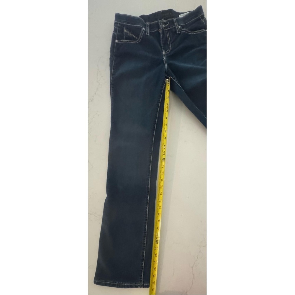 Wrangler Q-Baby Bootcut Jeans Womens 1/2 X 32 Blue Dark Wash Stretch Denim - Picture 8 of 10